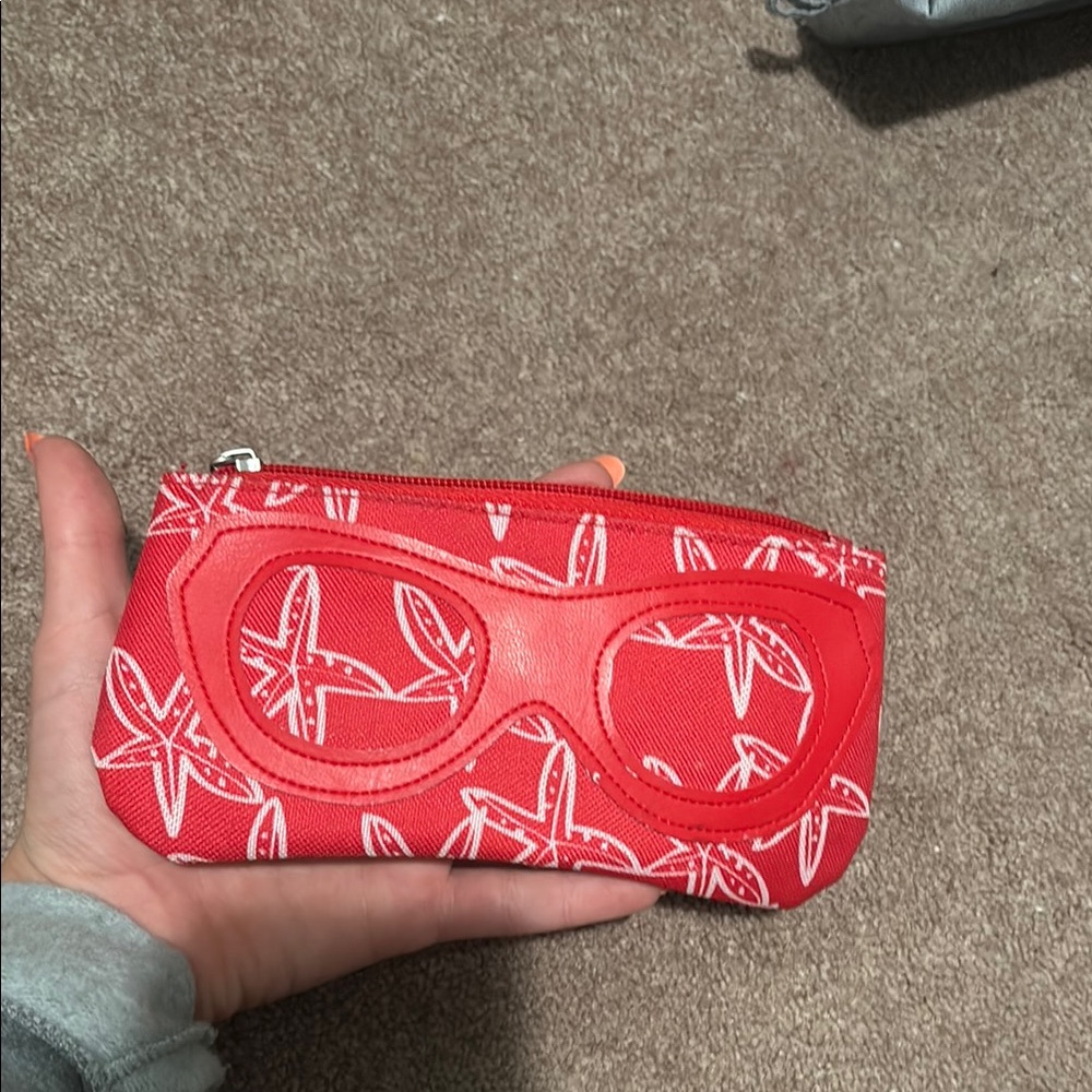 Red Patterned Pouch
